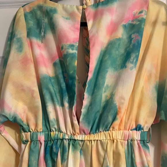 L'ATISTE Multicolor Tie-Dye Midi Dress size small - Picture 3 of 10